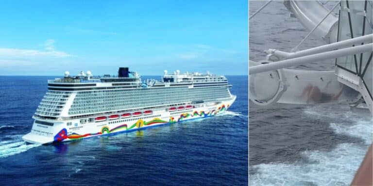 Guest stuck on NCL waterslide