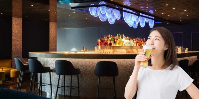 Drinking at a cruise bar