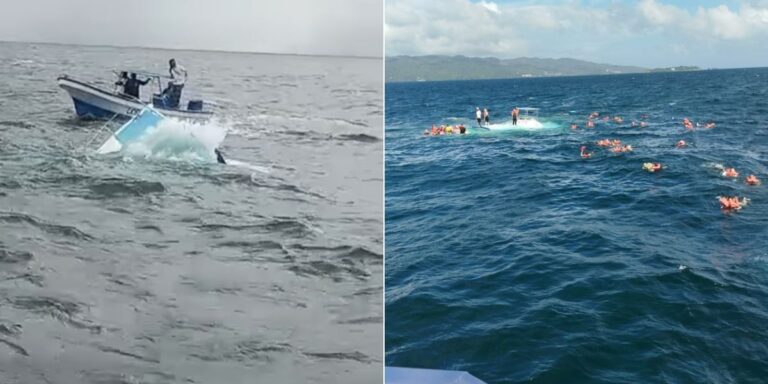 Excursion boat sinking