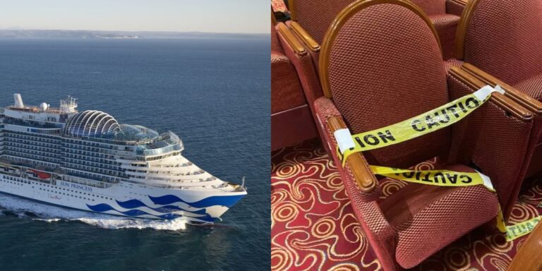 Princess Cruises theatre chair broken
