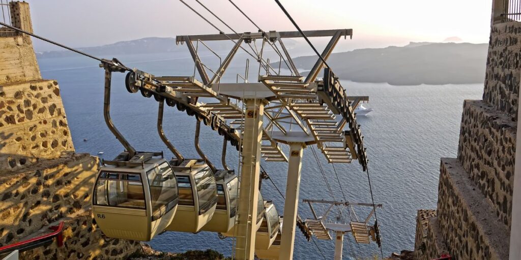 Santorini cable car