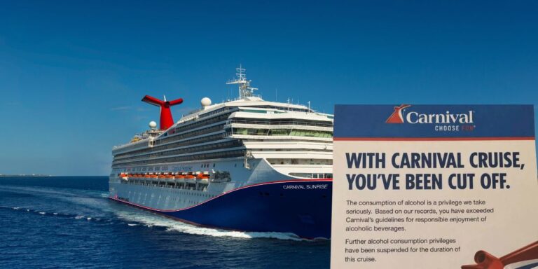 Carnival cruise drinks cut off