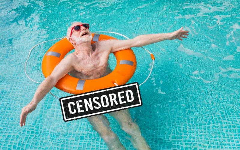 older man on a nude cruise