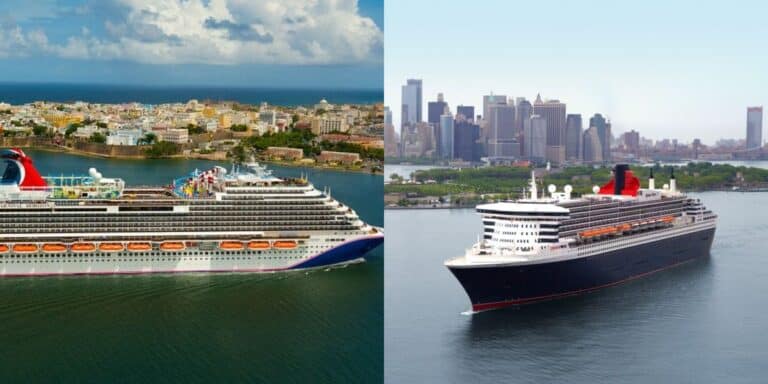 Carnival Horizon and Queen Mary 2