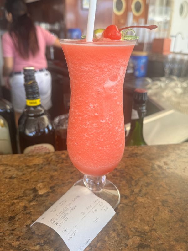 Strawberry daiquiri on Star Clippers cruise