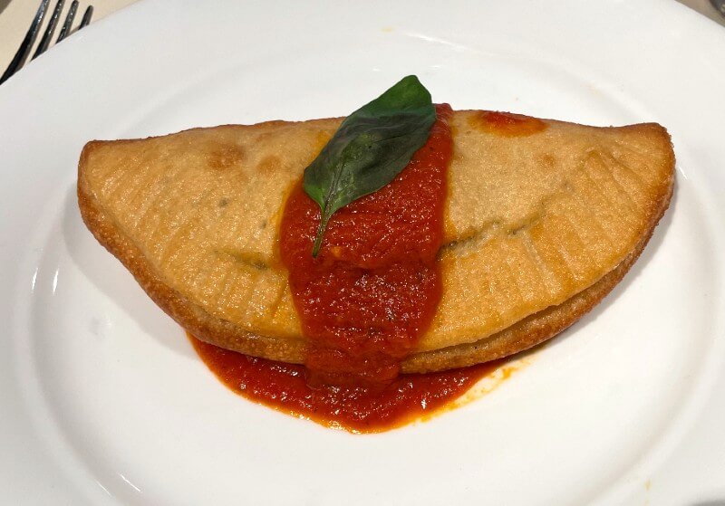 vegan Calzone on MSC Virtuosa