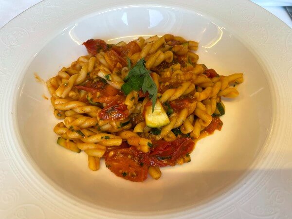 Lumiere's vegan pasta Disney Cruise Line