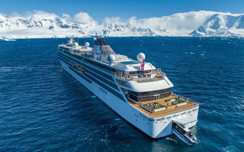 Viking Expedition ship in Antarctica