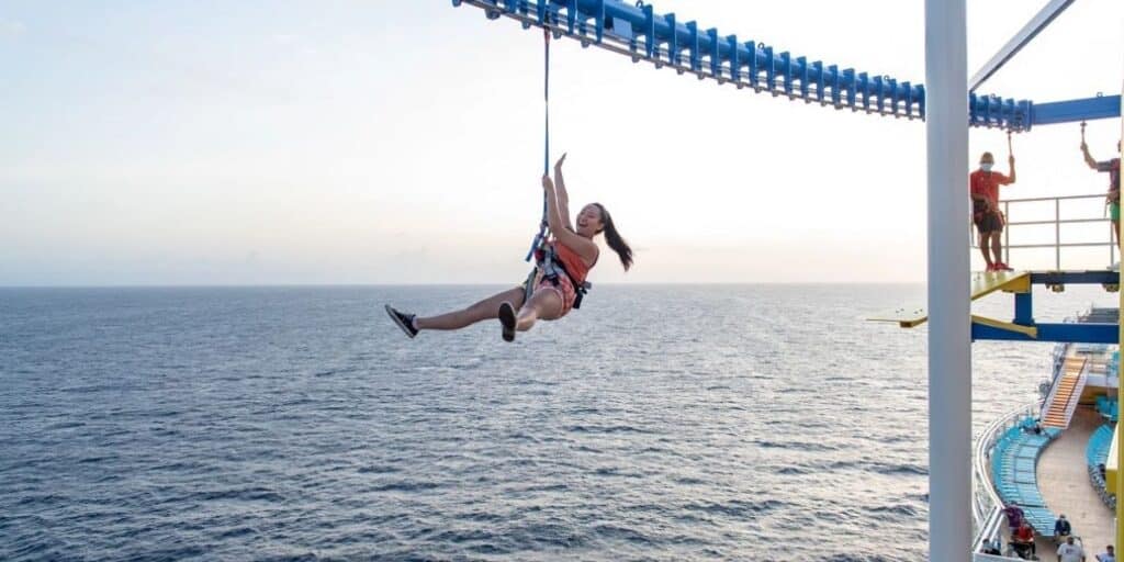 Zipline on Mardi Gras Carnival