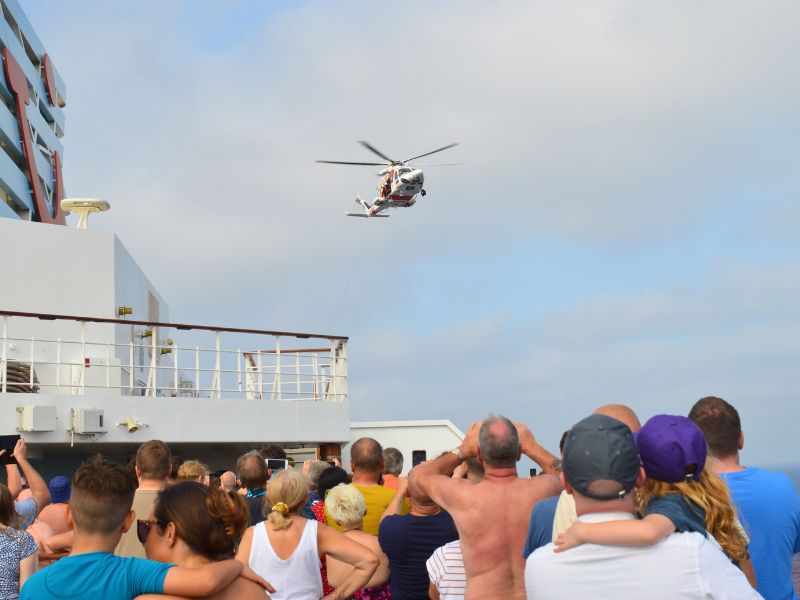 airlift to hospital from a cruise ship