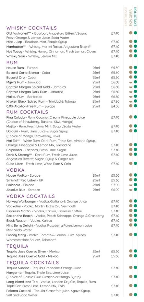Ambassador Bar Menu April 2026 Page 3