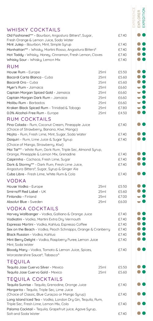 Ambassador Bar Menu April 2026 Page 3