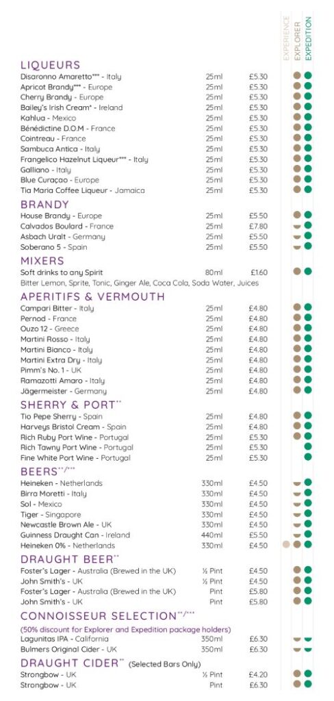 Ambassador Bar Menu April 2026 Page 4
