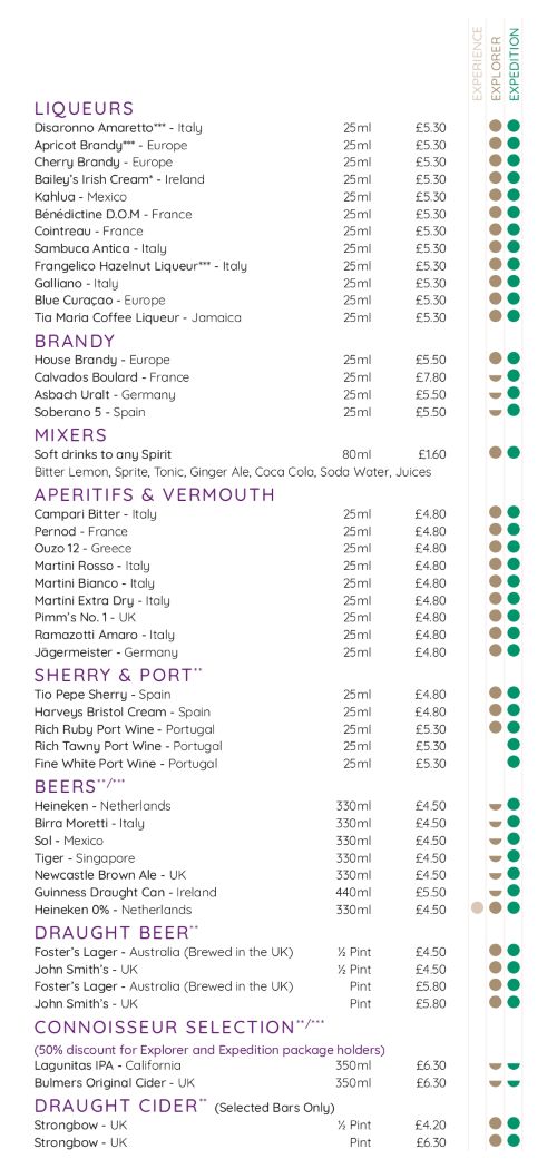Ambassador Bar Menu April 2026 Page 4