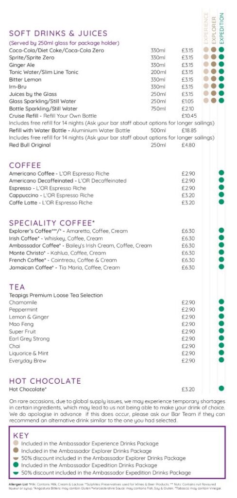 Ambassador Bar Menu April 2026 Page 5