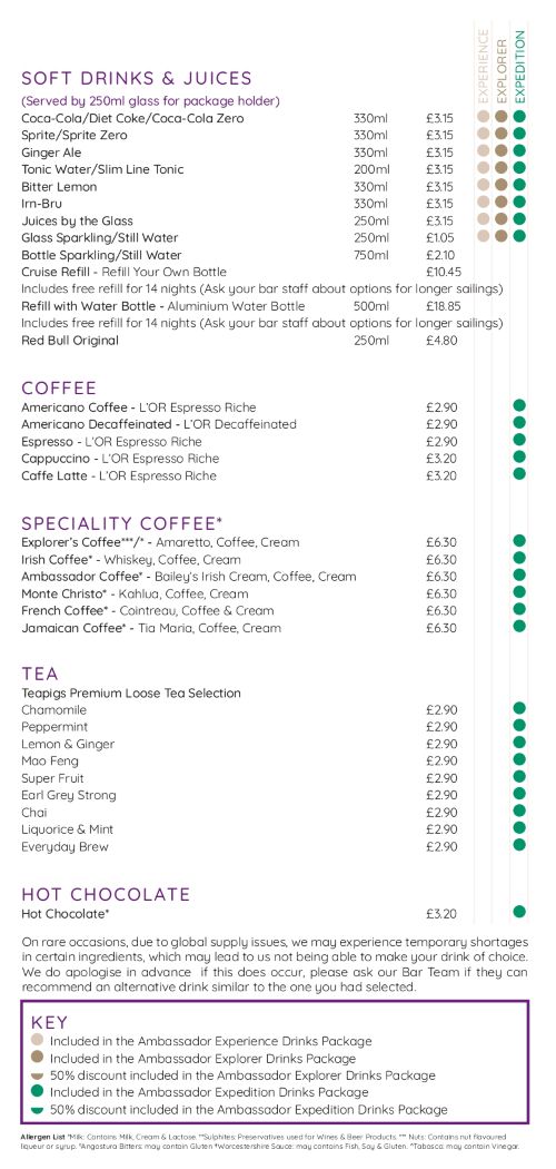 Ambassador Bar Menu April 2026 Page 5