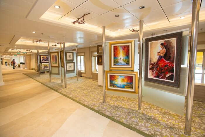 Art for sale on a cruise ship