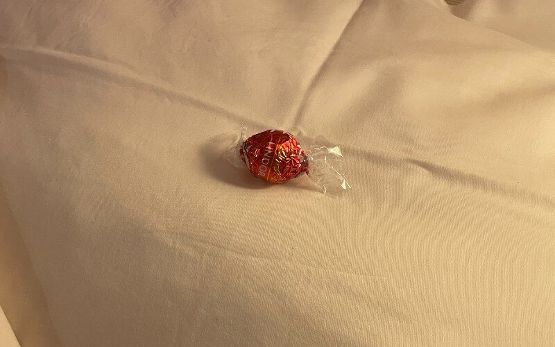 Chocolate on pilllow