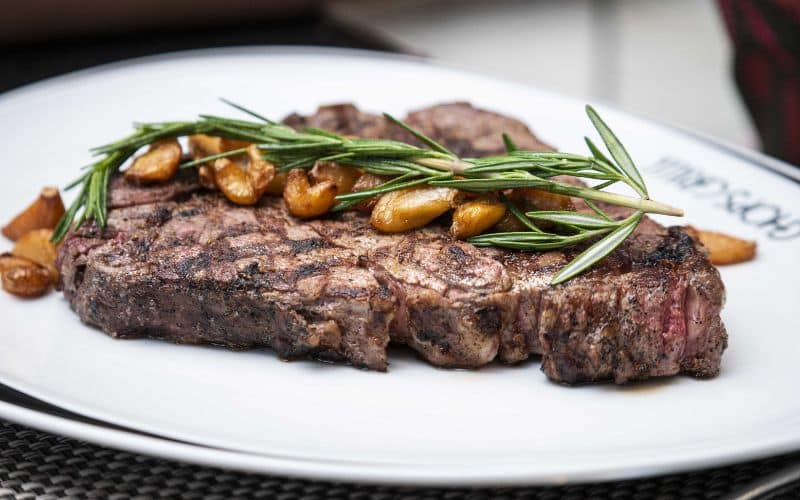 a generous serving of steak