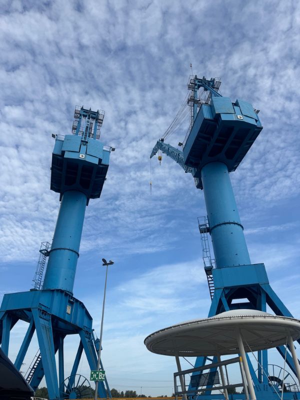 cranes at shipyard