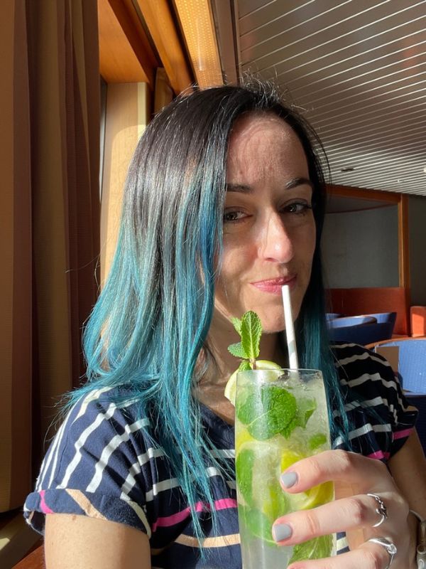 cruise mummy with mojito drink - Fred Olsen borealis