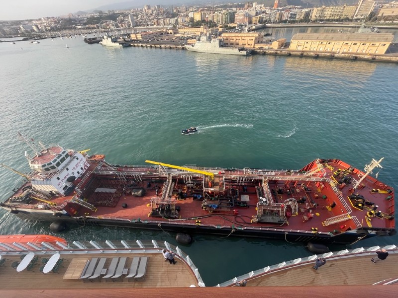 cruise ship fuel tanker