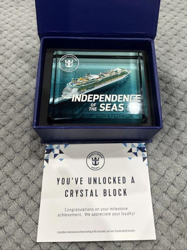 Royal Caribbean new crystal block