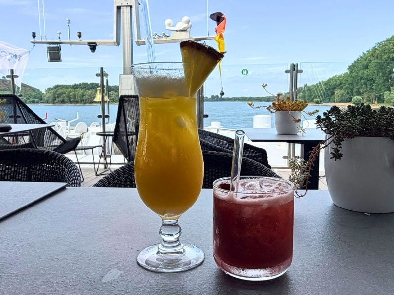 cocktails on a river cruise