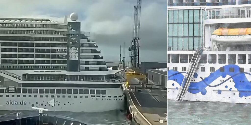AIDAPerla Hits Cruise Dock