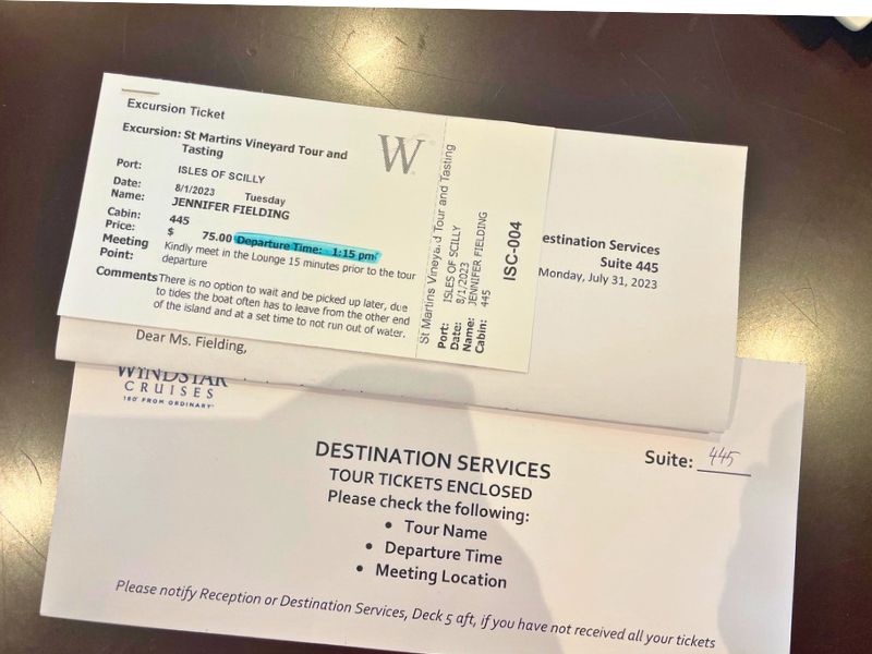 excursion tickets