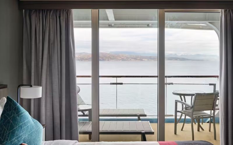 The view of a family suite when you're inside