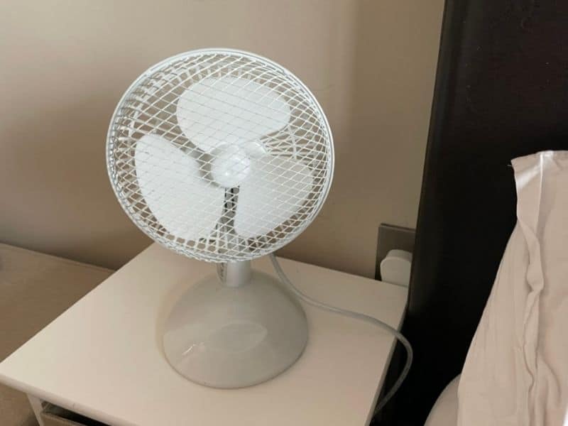 Fan in a cruise cabin