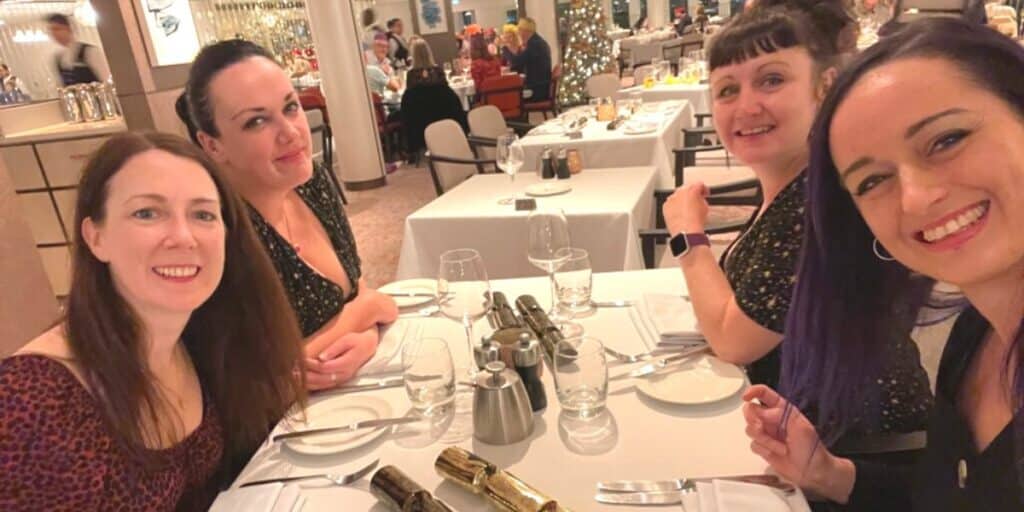 Me and my friends waiting for our food to arrive on Iona