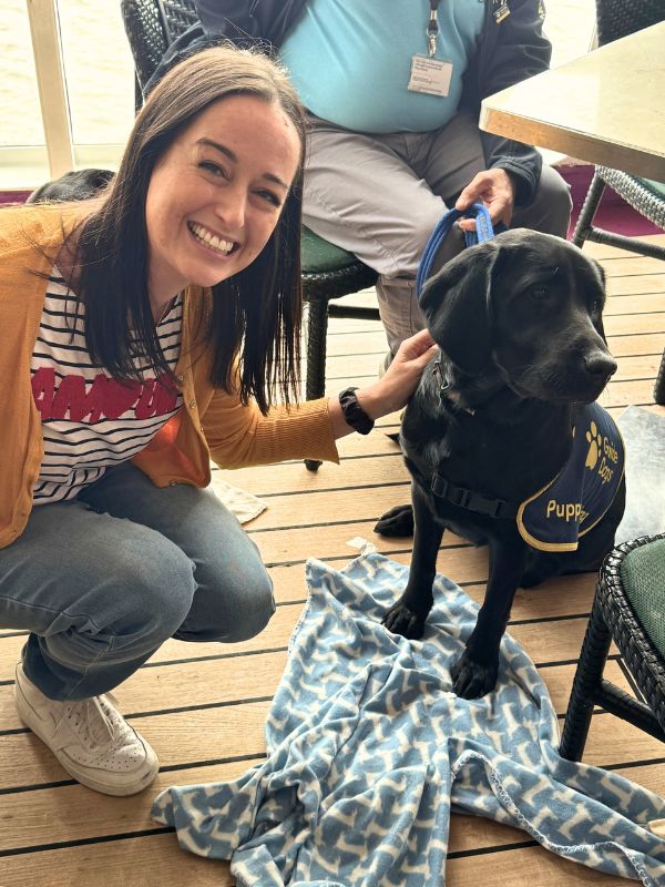 me with a guide dog on a cruise ship