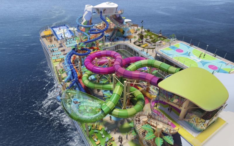 Top view of Icon of the Seas Slides