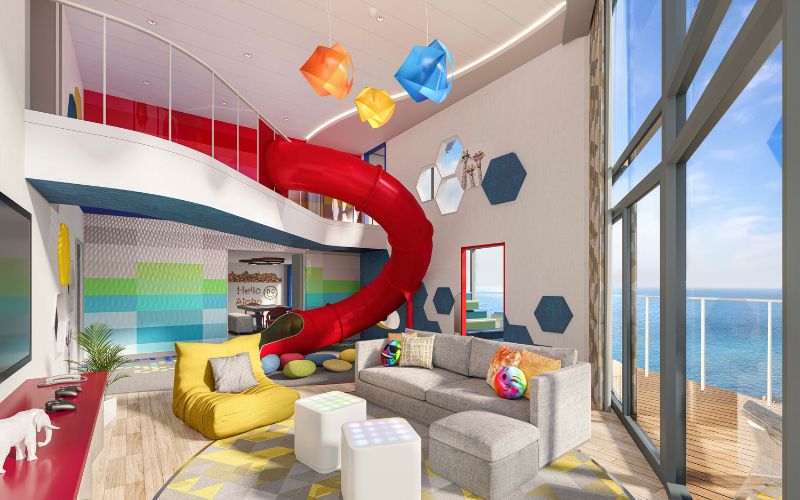 Icon of the Seas Ultimate Family Townhouse with balcony overlooking the ocean