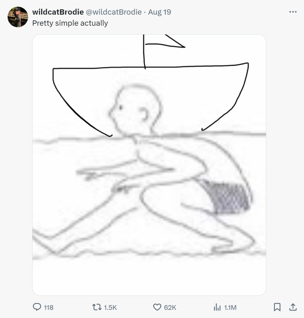 Picture of a crouching giant holding up a cruise ship on their shoulders