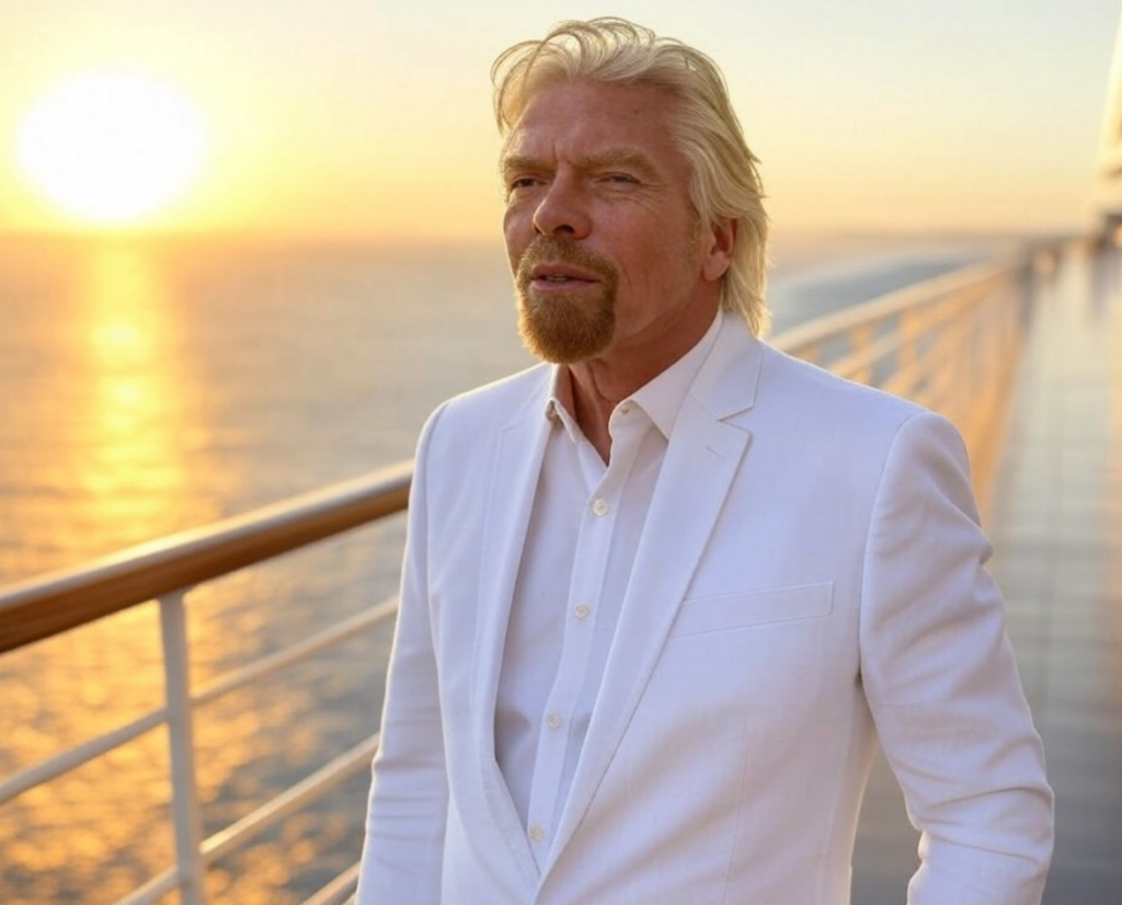 Richard Branson lookalike on a cruise