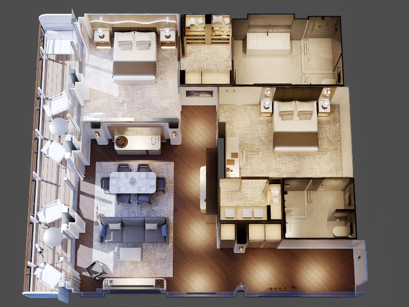 Sun Princess Sky Suite (Floor Plan)