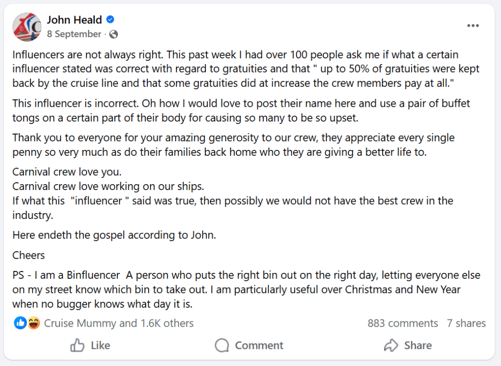 "Thank you to everyone for your amazing generosity to our crew, they appreciate every single penny so very much as do their families back home who they are giving a better life to."