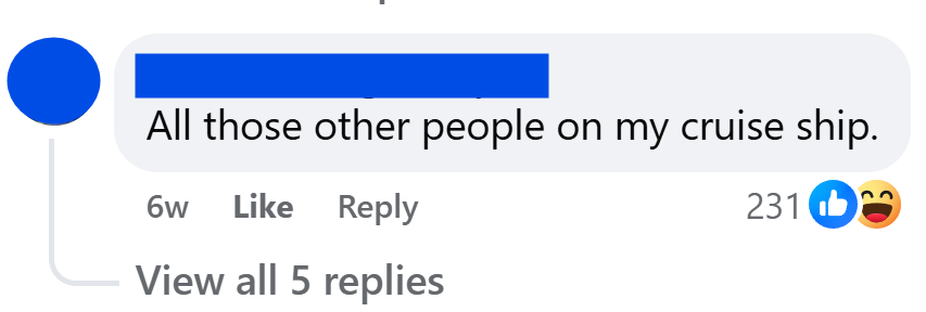 "All those other people on my cruise ship."