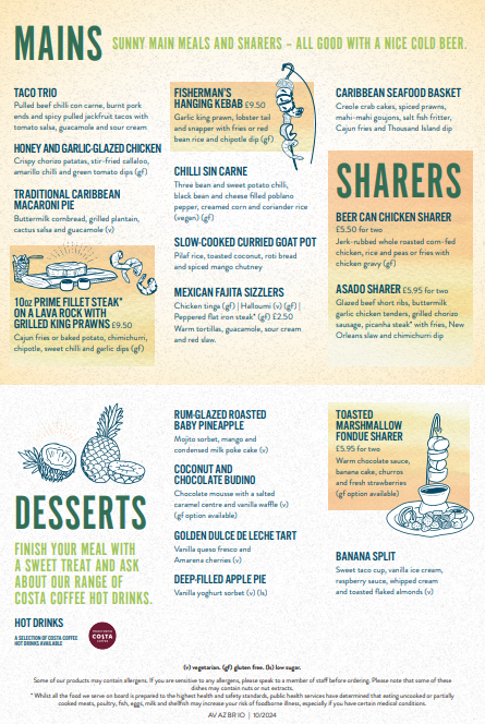 The Beach House - mains and desserts