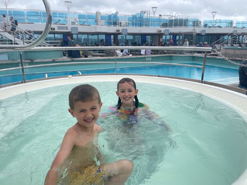 Kids in the hot tub