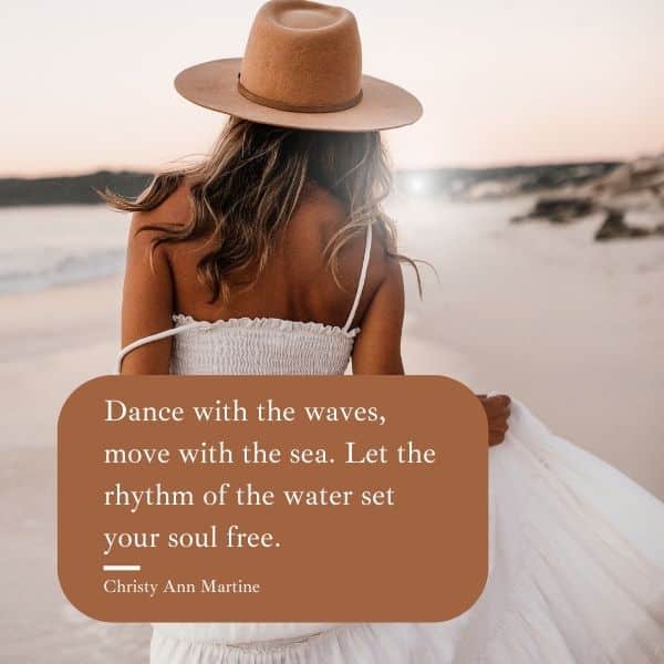 Quote about the rhythm of the sea