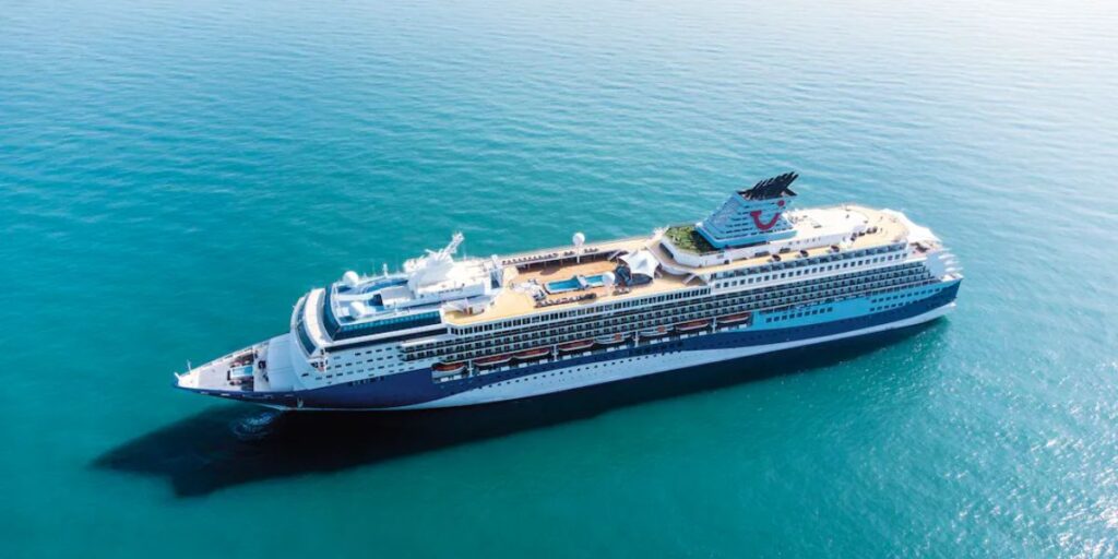 The Marella Explorer 2 cruising the ocean
