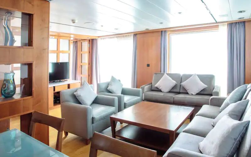 The family area of an executive suite