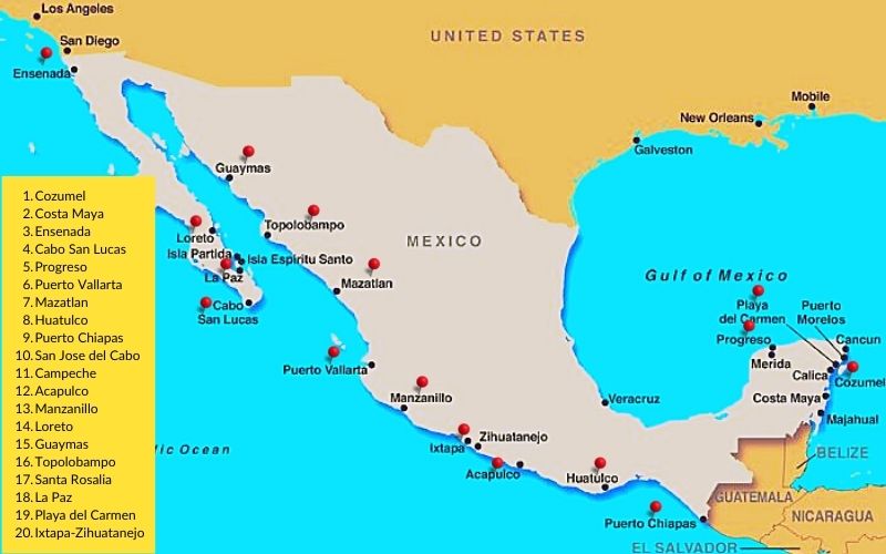 Mexico cruise ports