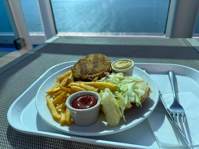Room service delivered poolside on Sun Princess