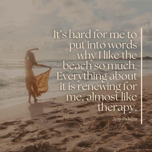 Quote about the therapy of the beach