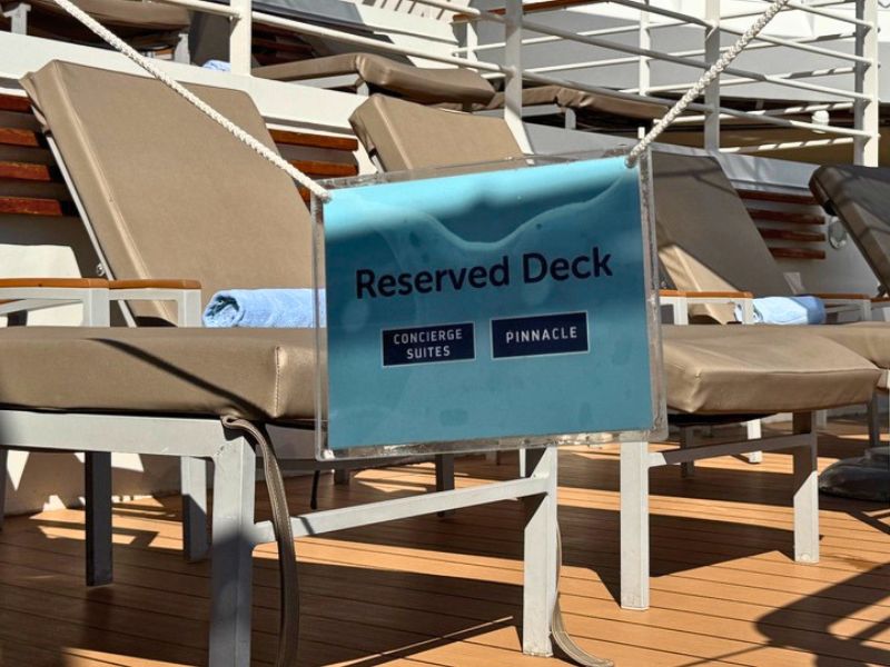 reserved deck on Royal Caribbean cruise
